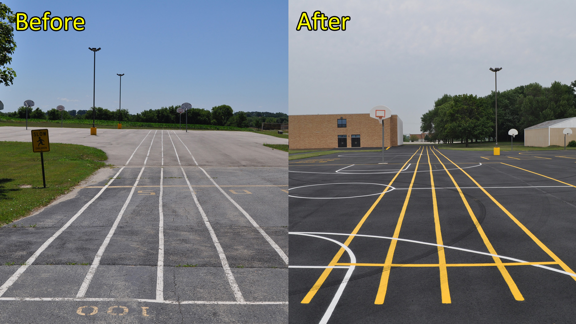 Yorkville Asphalt Maintenance Before and After